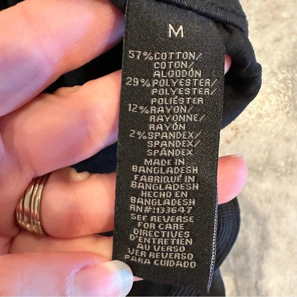 Kendall And Kylie Black Wax Coated Denim Drawstring Joggers Size Medium - Picture 6 of 10